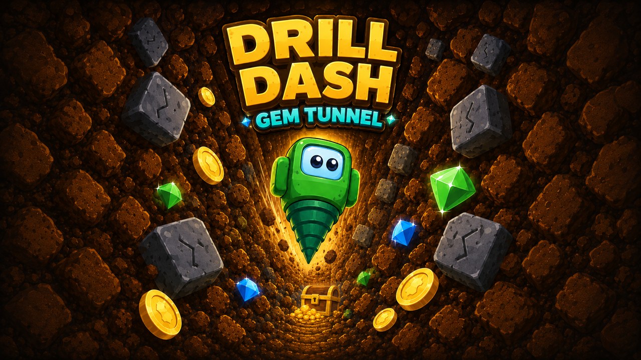 Drill Dash underground adventure artwork