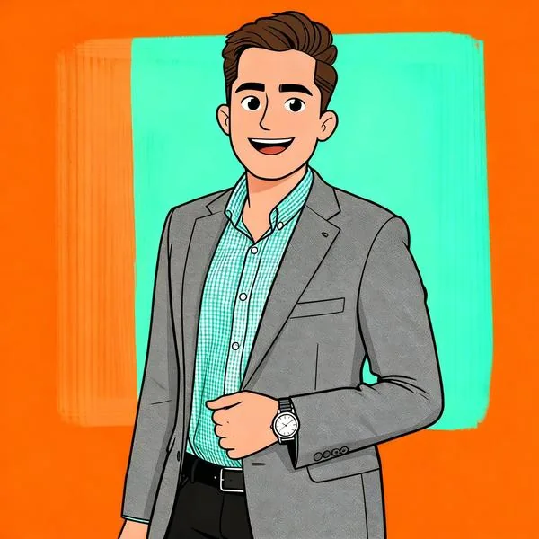 Illustrated portrait of Hasan Shabbir